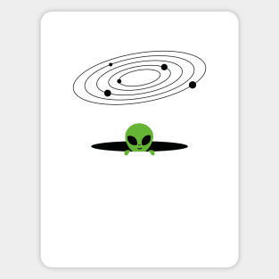 Minimal art with Alien Invasion Magnet